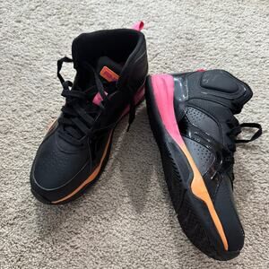 NWT AND 1 Black High Top Sneakers Style Backboard Women's Size 8.5 Pink Orange